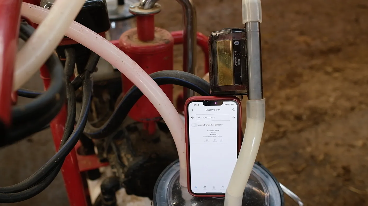 MastiPro device on milking line