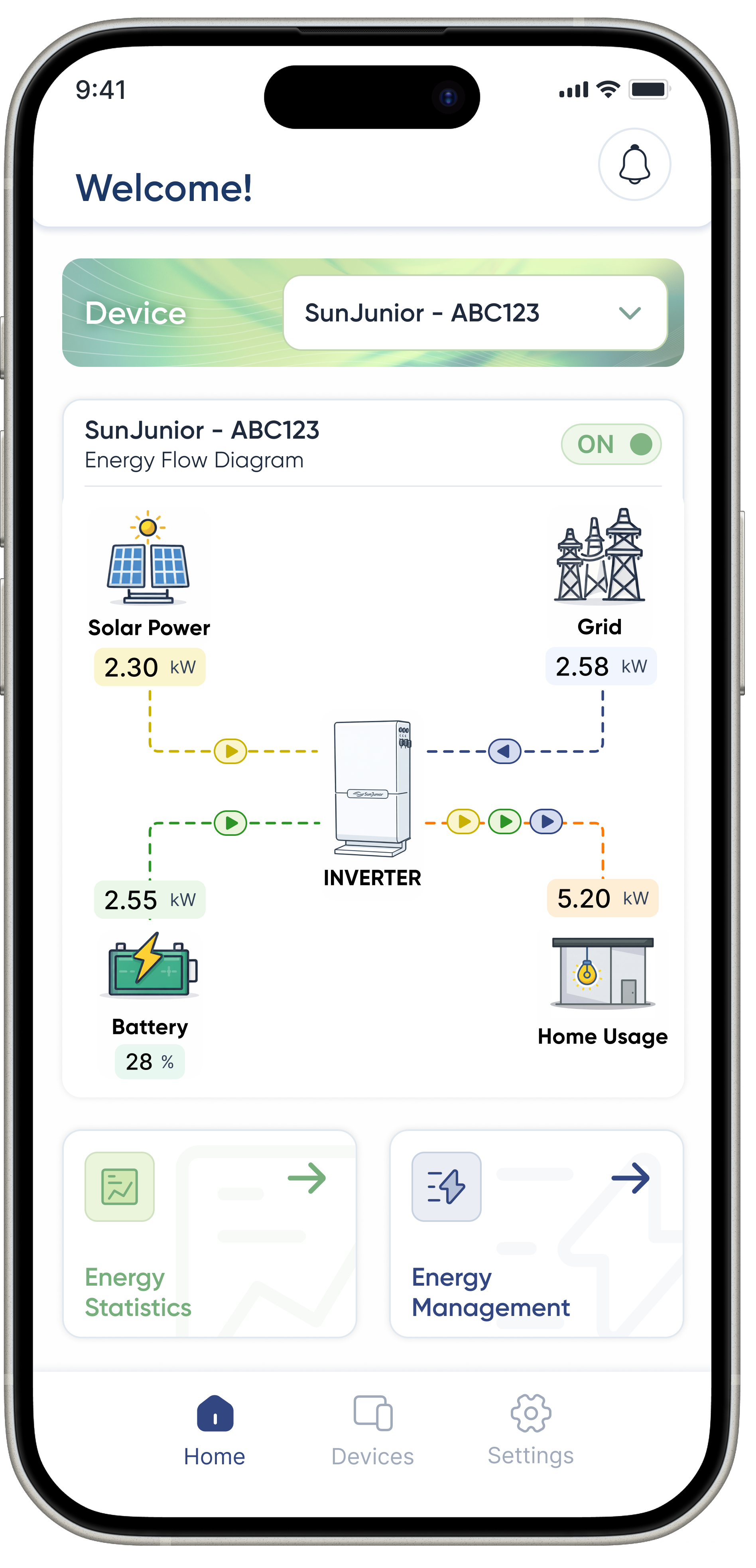 SunJunior mobile app screenshot